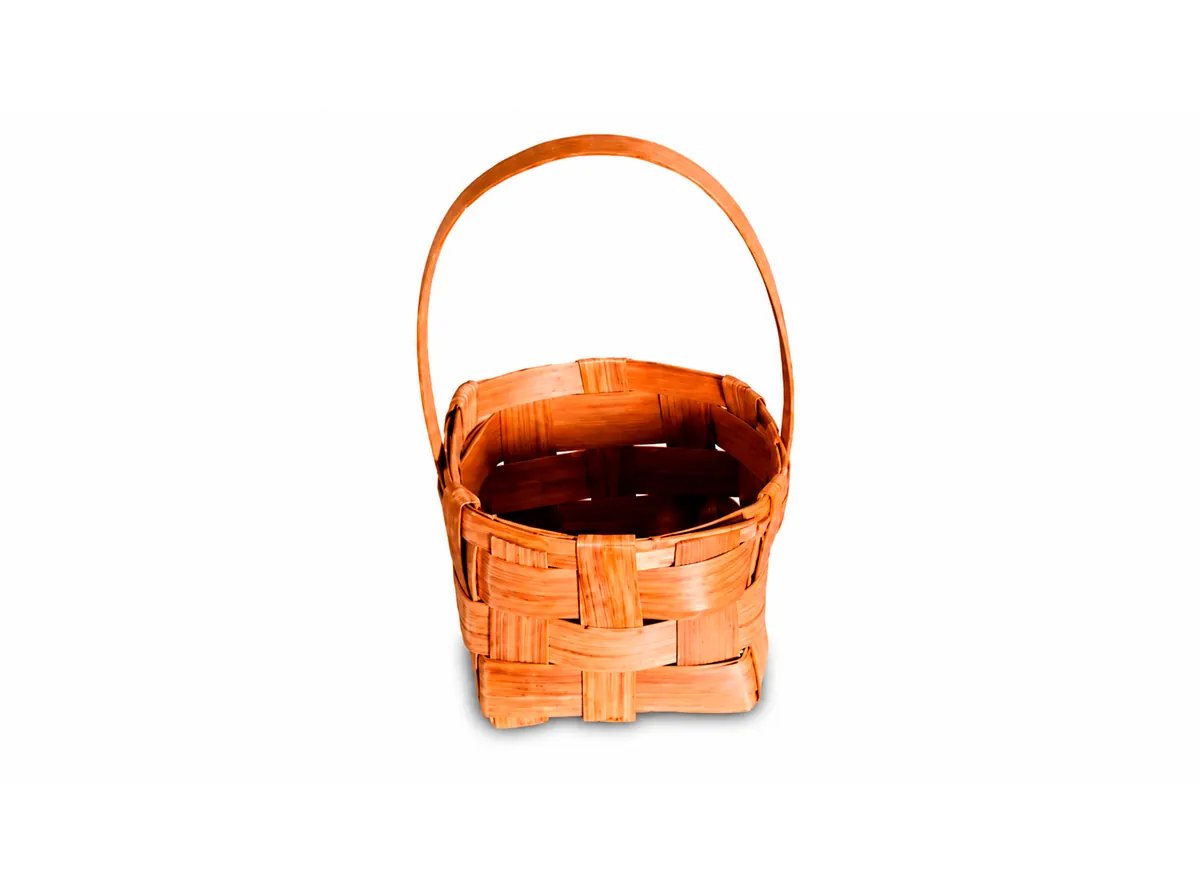 Cesta Arranjo Quadrado de Bambu
