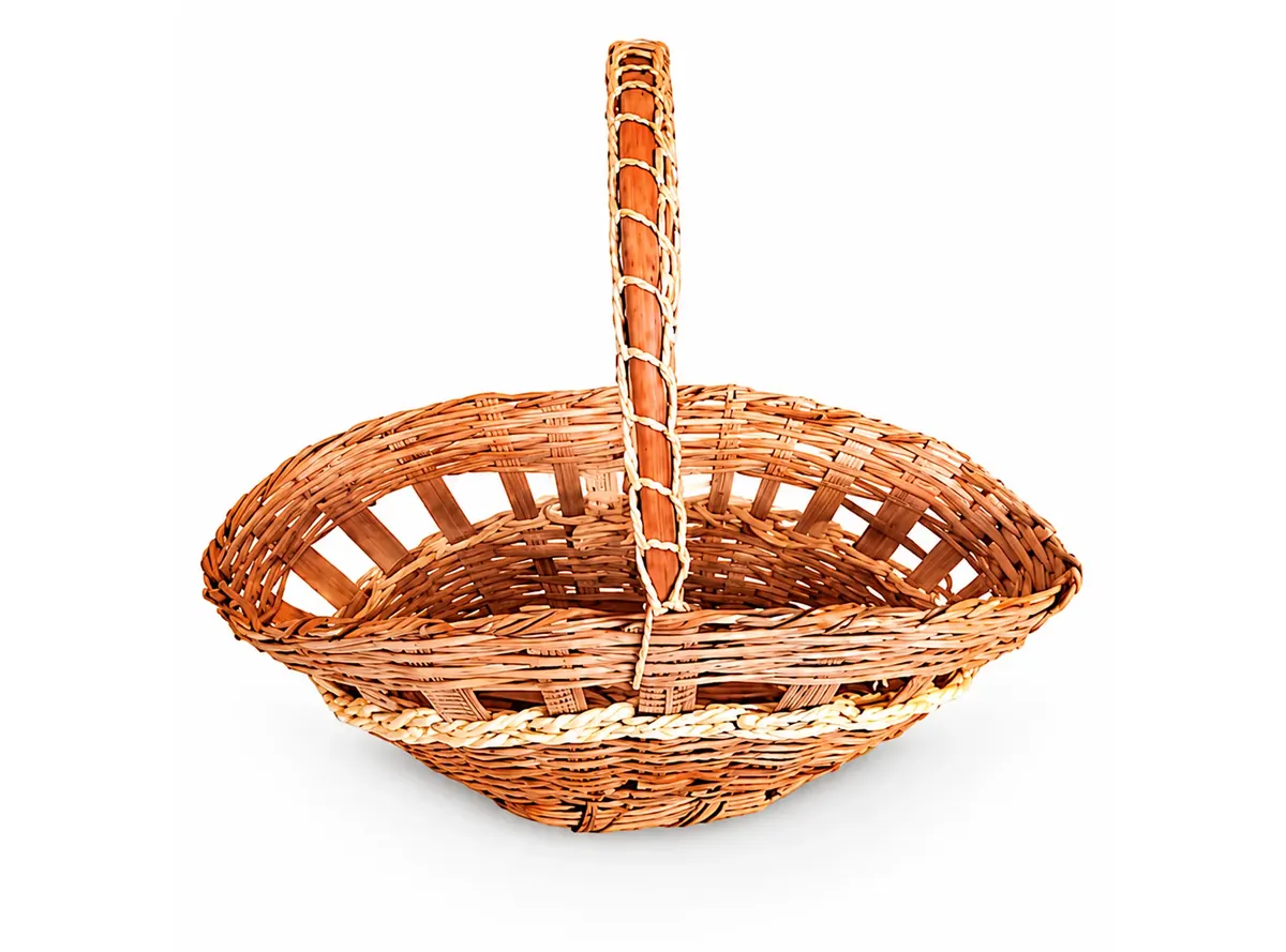 Cesta Floral com Corda Bambu