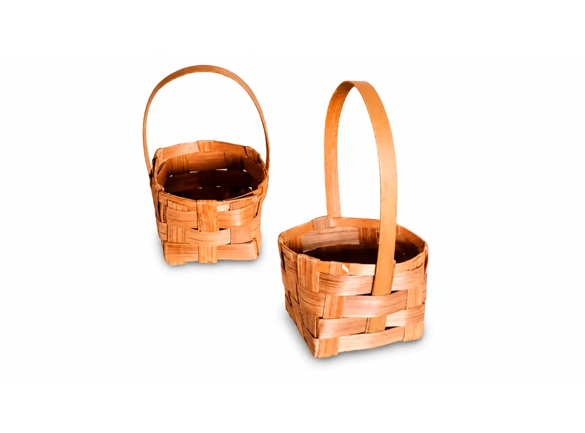 Cesta Arranjo Quadrado de Bambu
