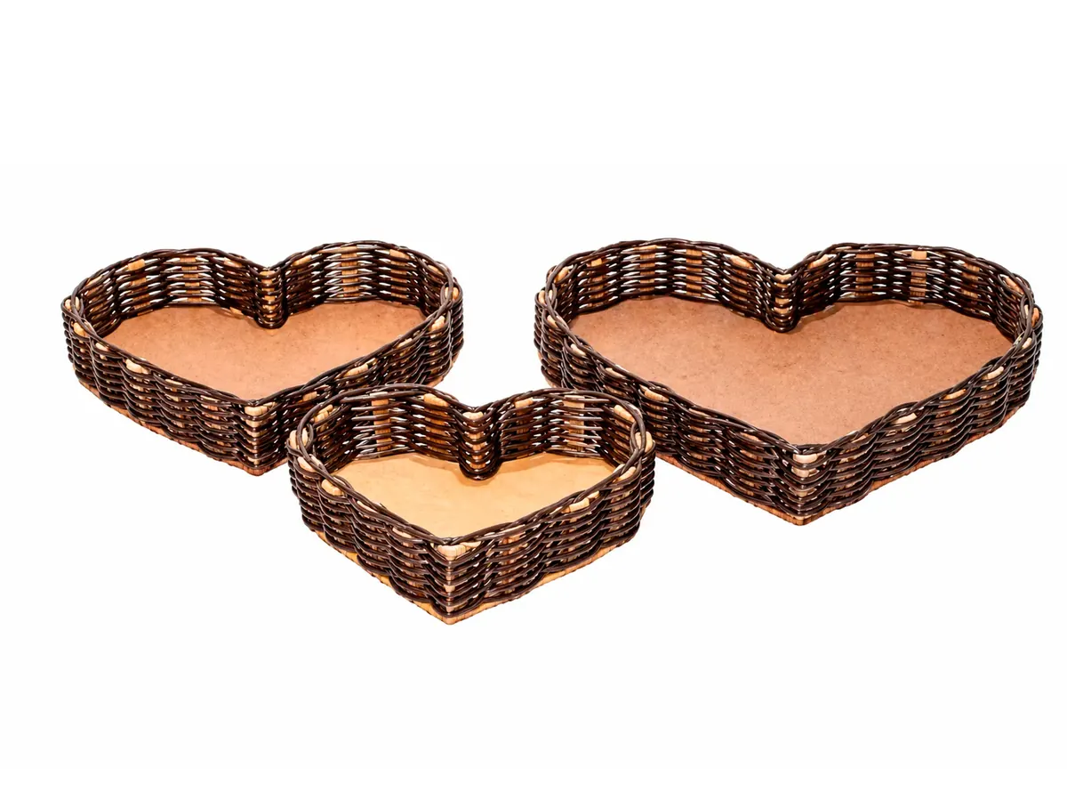 Cesta Coração Sem Alça Sintético