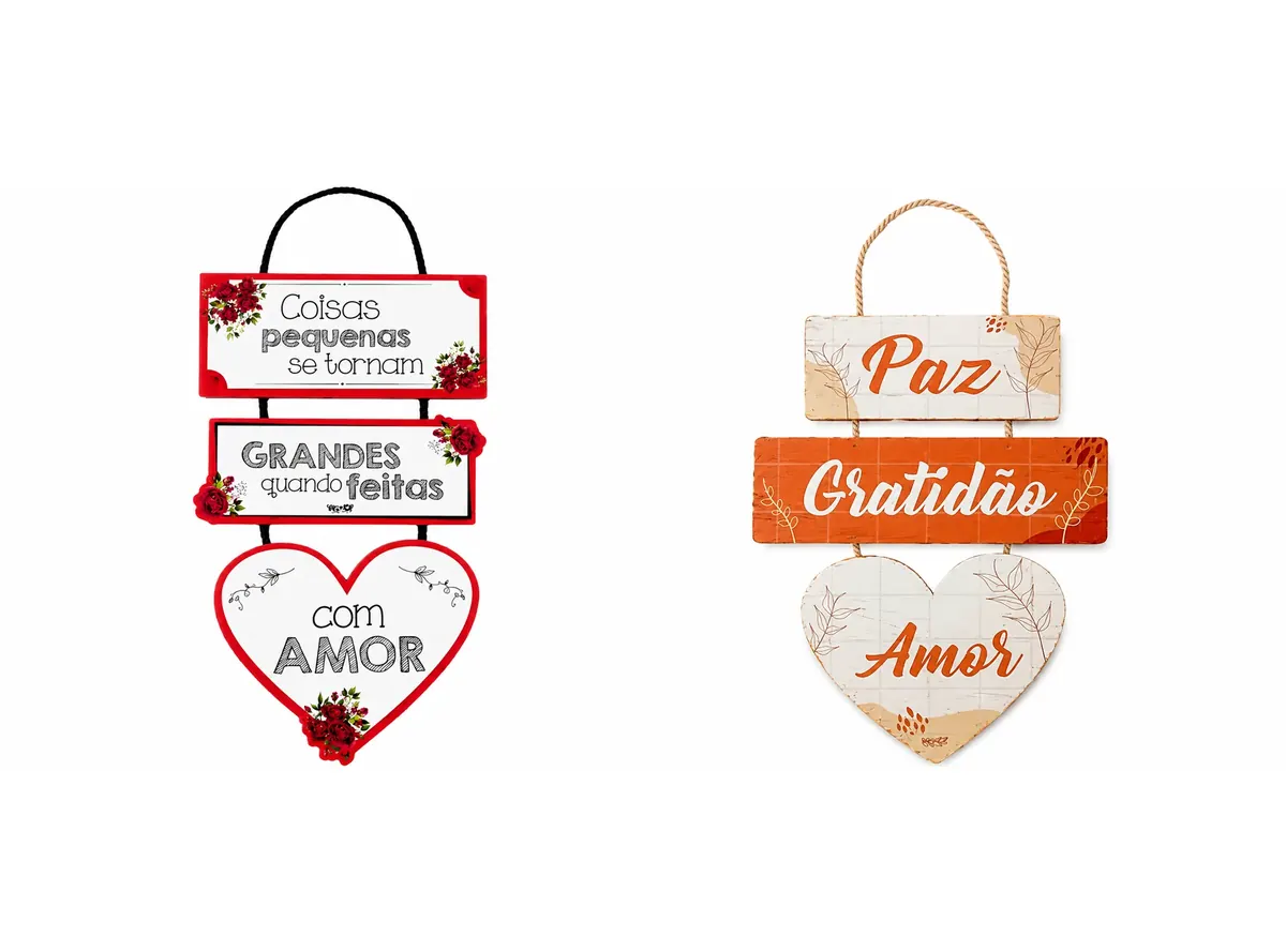 Kit Plaquinhas 22 × 30 cm