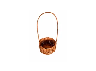 Cesta Arranjo Redondo De Bambu