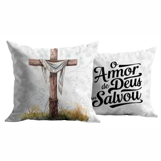 Almofada "O amor de Deus nos salvou"