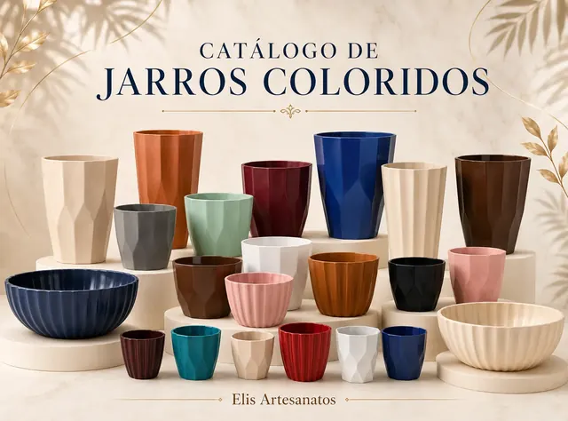 Capa do catálogo Vasos Coloridos